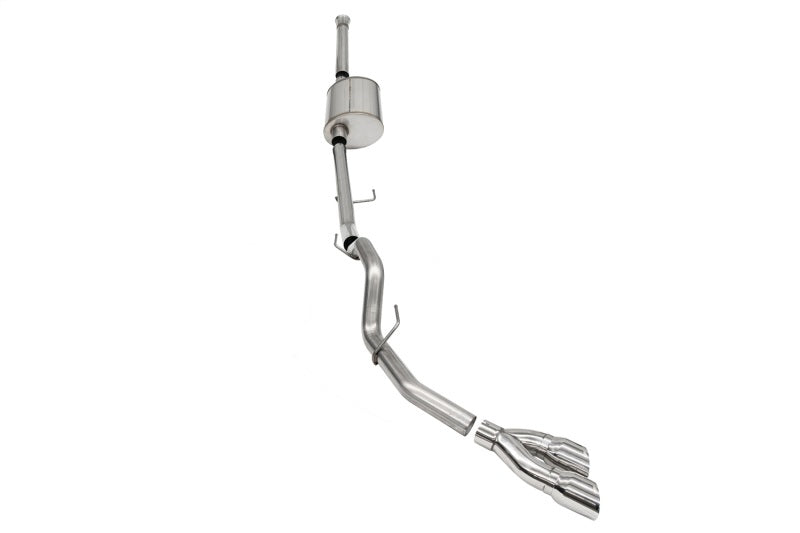 Corsa 2021-2025 Ford F-150 SuperCrew/6.5in Bed 5.0L V8 Sport Cat-Back Single Side Exit-Polished - Burkken Auto Parts