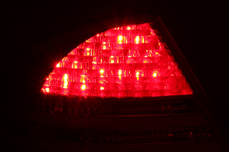 ANZO 2000-2005 Mercedes Benz S Class W220 LED Taillights Red/Clear - Burkken Auto Parts