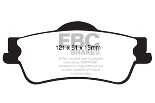 EBC 11+ Chevrolet Caprice 3.6 Redstuff Rear Brake Pads - Burkken Auto Parts
