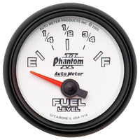 Autometer Phantom II 2-1/16in 240E - 33F OHM Electric Fuel Level Gauge - Burkken Auto Parts