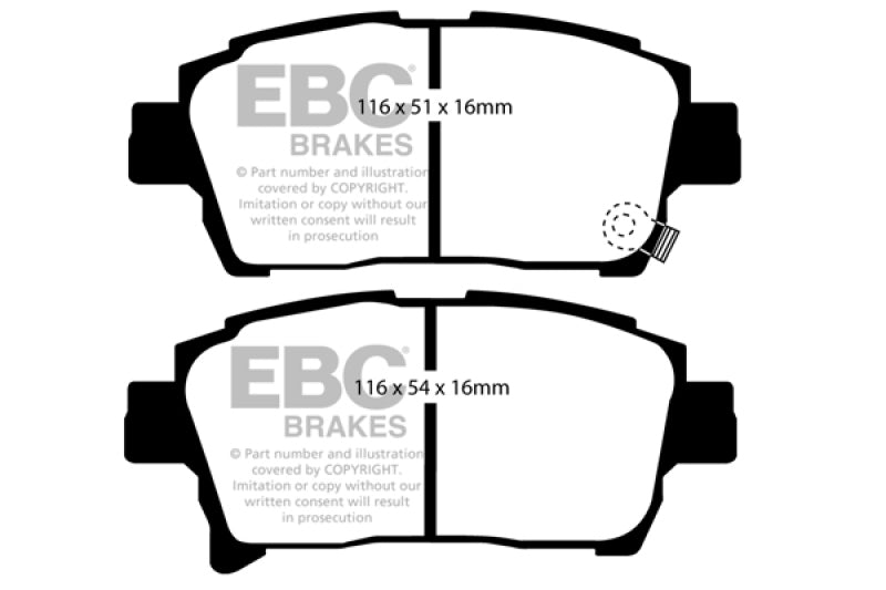 EBC 03-07 Scion XA 1.5 Greenstuff Front Brake Pads - Burkken Auto Parts