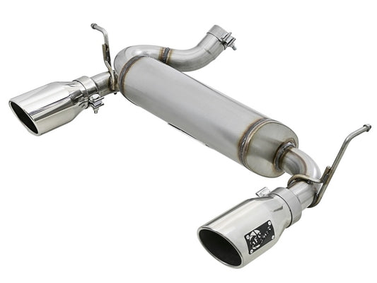 aFe Rebel Series 2.5in 409 SS Axle-Back Exhaust w/Polished Tips 07+ Jeep Wrangler (JK) V6 3.6L/3.8L - Burkken Auto Parts