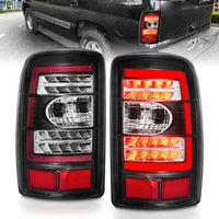 ANZO 2000-2006 Chevrolet Tahoe LED Tail Lights w/ Clear Lens Black Housing - Burkken Auto Parts