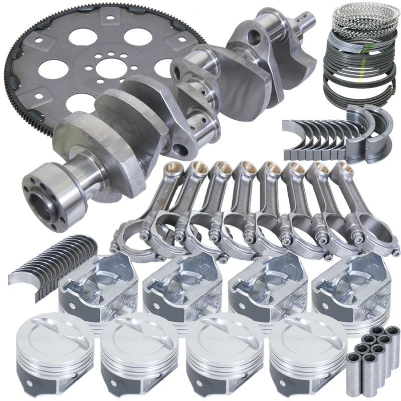Eagle Chevy 350 1Pc 3.750in Crank 5.700in I-Beam Rod 4.030in Pistons Eagle 168 Tooth FP Bal Assembly - Burkken Auto Parts