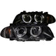 ANZO 1999-2001 BMW 3 Series E46 Projector Headlights w/ Halo Black (CCFL) - Burkken Auto Parts