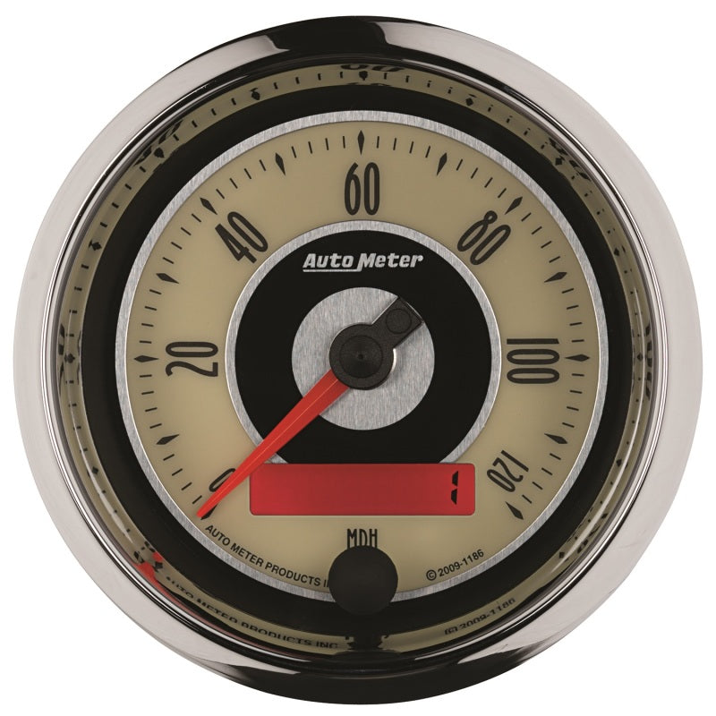 AutoMeter Gauge Speedometer 3-3/8in. 120MPH Elec. Programmable Cruiser - Burkken Auto Parts