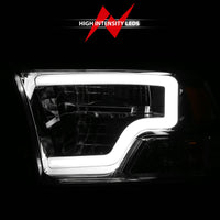 ANZO 2009-2020 Dodge Ram 1500 Full LED Square Projector Headlights w/ Chrome Housing Chrome Amber - Burkken Auto Parts