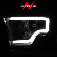 ANZO 2009-2018 Dodge Ram 1500 Crystal Headlights w/ Light Bar Black Housing - Burkken Auto Parts