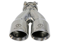 aFe Takeda 2.5in 304 Stainless Steel Clamp-on Exhaust Tip 2.5in Inlet 3in Dual Outlet - Polished - Burkken Auto Parts
