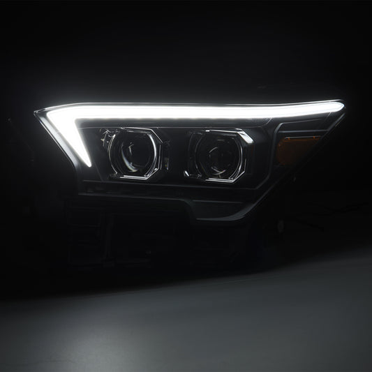 AlphaRex 23-24 Toyota Tacoma LUXX-Series LED Proj Headlights Blk w/Actv Light & Seq. Sig + DRL - Burkken Auto Parts