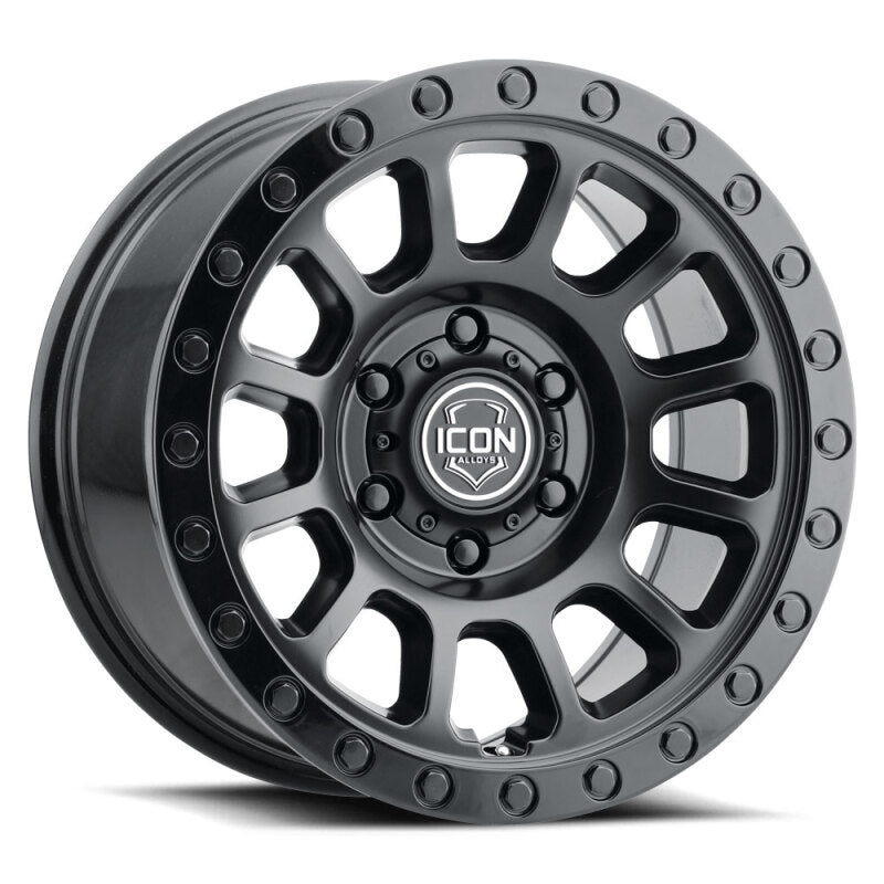 ICON Hulse 18x9 8x6.5 12mm Offset 5.5in BS Double Black - Burkken Auto Parts