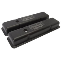 Edelbrock Valve Cover Victor Series Chevrolet 1959-1986 262-400 CI V8 Low Black - Burkken Auto Parts