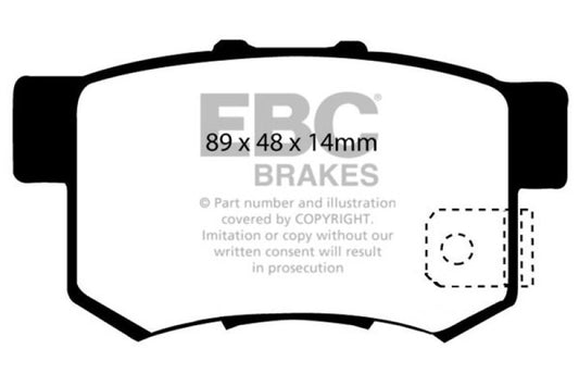 EBC 97 Acura CL 2.2 Greenstuff Rear Brake Pads - Burkken Auto Parts