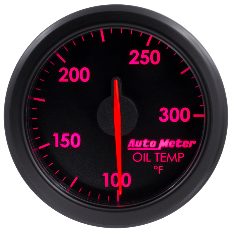 Autometer Airdrive 2-1/6in Oil Temp Gauge 100-300 Degrees F - Black - Burkken Auto Parts