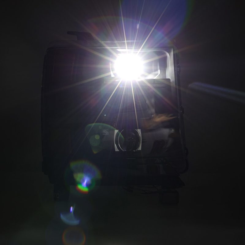 AlphaRex 16-18 Chevy 1500HD LUXX LED Proj Headlights BK w/Seq Actvn Light / SeqSig (Req PN 810023) - Burkken Auto Parts