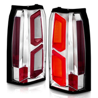 ANZO 2015-2020 Chevrolet Tahoe LED Tail Lights w/ Light Bar Chrome Housing Clear Lens - Burkken Auto Parts