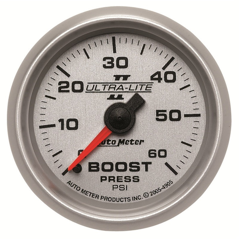Autometer Ultra-Lite II 52mm 0-60 PSI Mechanical Boost Gauge - Burkken Auto Parts