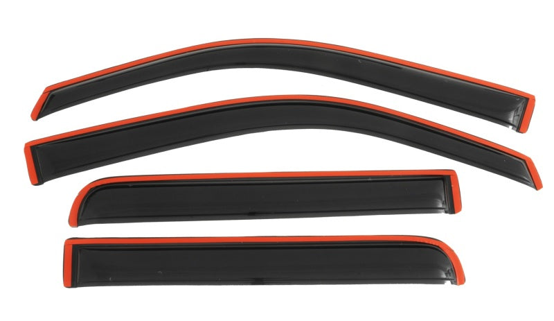 AVS 09-14 Ford F-150 Supercrew Ventvisor In-Channel Front & Rear Window Deflectors 4pc - Smoke - Burkken Auto Parts