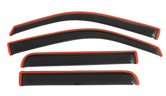 AVS 09-14 Ford F-150 Supercrew Ventvisor In-Channel Front & Rear Window Deflectors 4pc - Smoke - Burkken Auto Parts