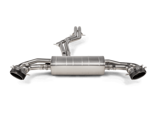 Akrapovic 2020+ Audi RS Q8 (M4) Evolution Line Cat Back (Titanium) w/Carbon Fiber/Titanium Tips - Burkken Auto Parts