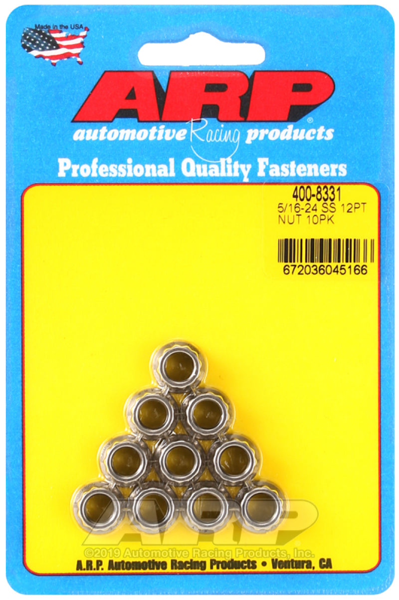 ARP 5/16-24 SS 12pt Nut Kit - Burkken Auto Parts