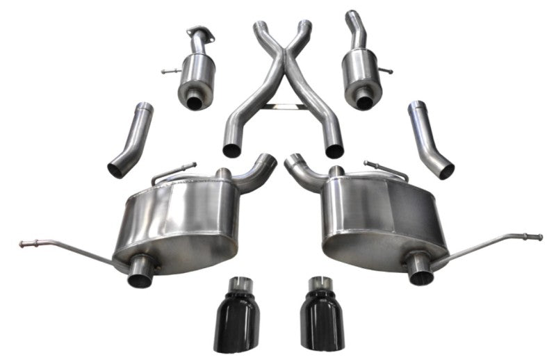 Corsa 2011-2021 Jeep Grand Cherokee 3.6L 2.5in Dual Rear Exit Sport Exhaust w/ 4.5in Black Tips - Burkken Auto Parts