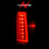 ANZO 2004-2012 Chevrolet Colorado/ GMC Canyon LED Tail Lights w/ Light Bar Chrome Housing Red/Clear - Burkken Auto Parts