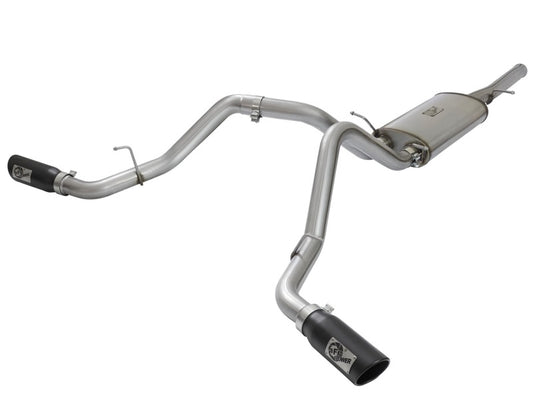aFe MACH Force-Xp 3in CB SS Dual Exhaust w/Black Tips 09-16 GM Silverado/Sierra 4.3L/4.8L/5.3L - Burkken Auto Parts