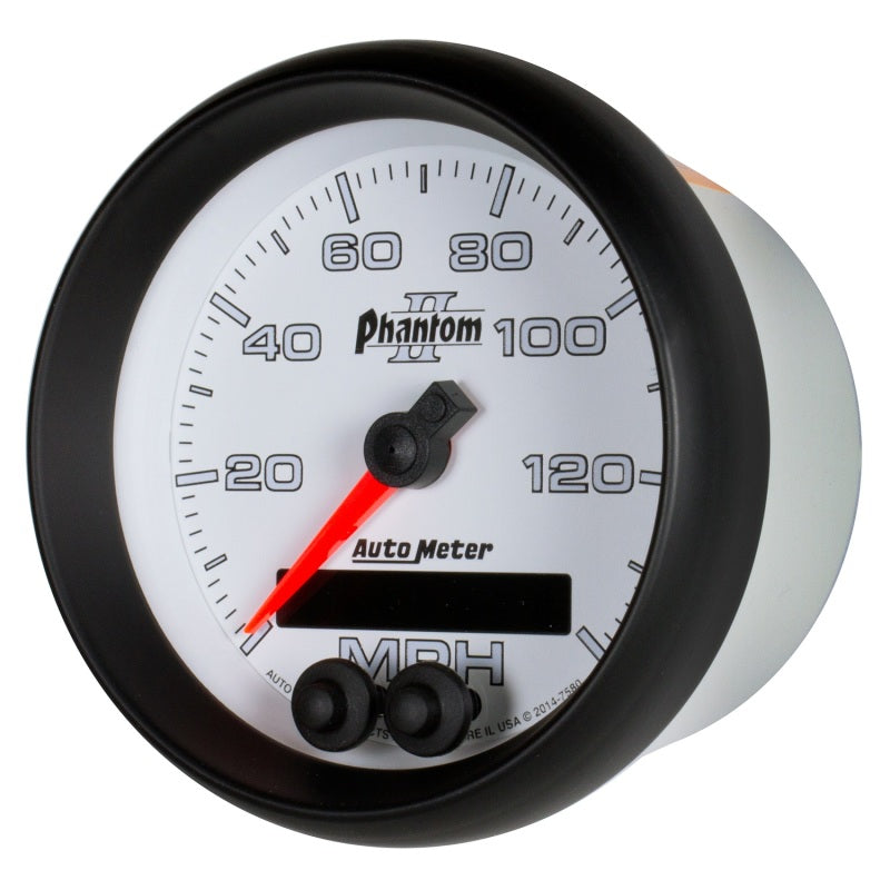 Autometer Phantom II 3-3/8in 0-140MPH In-Dash Electronic GPS Programmable Speedometer - Burkken Auto Parts