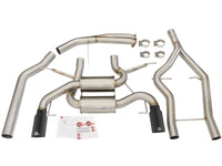 aFe MACHForce XP SS-304 Black Tip 3.0in-2.5in Dia Cat Back Exhaust 11-13 BMW 335i (E90/E92) 3.0L - Burkken Auto Parts
