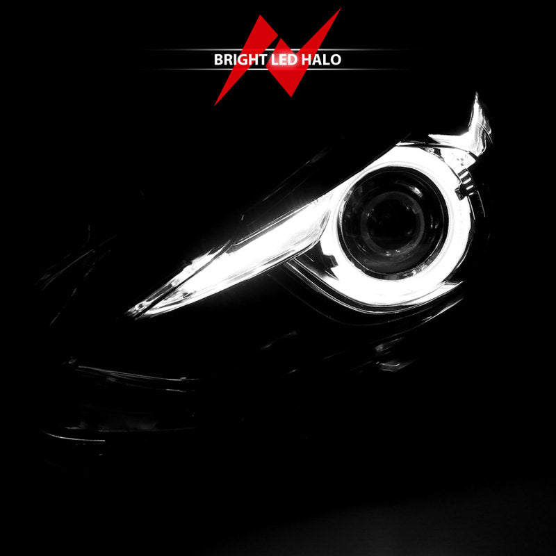ANZO Projector Headlights With Halo Black w/Amber 14-17 Mazda 3 - Burkken Auto Parts