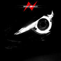 ANZO Projector Headlights With Halo Black w/Amber 14-17 Mazda 3 - Burkken Auto Parts
