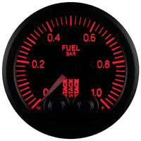 Autometer Stack 52mm 0-1 Bar M10 Male Pro-Control Fuel Pressure Gauge - Black - Burkken Auto Parts