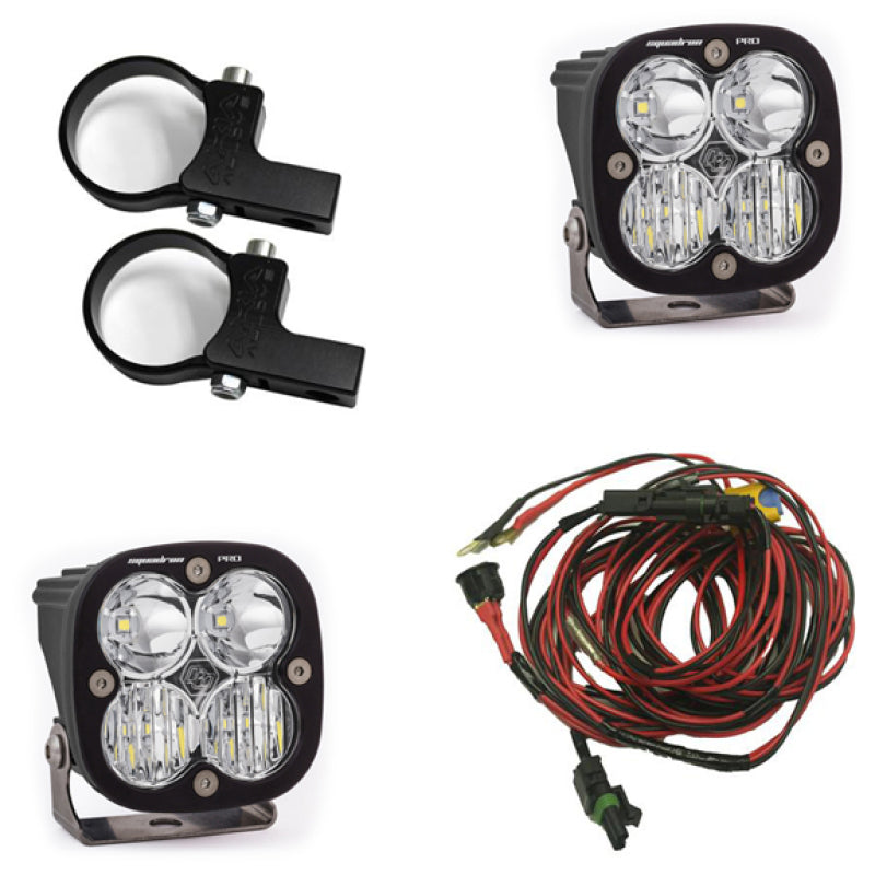Baja Designs Squadron Pro LED Light Pods Kit w/Horizontal Mounts/1.75in Harness - Burkken Auto Parts