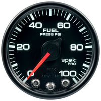 Autometer Spek-Pro - Nascar 2-1/16in Fuel Press 0-100 psi Bcb Ecu - Burkken Auto Parts