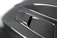 Anderson Composites 15-17 Ford Mustang (Excl. GT350/GT350R) Double Sided Carbon Fiber Cowl Hood - Burkken Auto Parts
