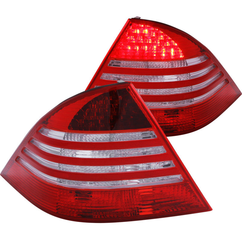 ANZO 2000-2005 Mercedes Benz S Class W220 LED Taillights Red/Clear - Burkken Auto Parts