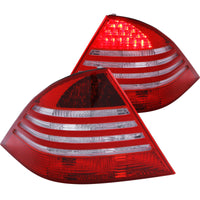 ANZO 2000-2005 Mercedes Benz S Class W220 LED Taillights Red/Clear - Burkken Auto Parts