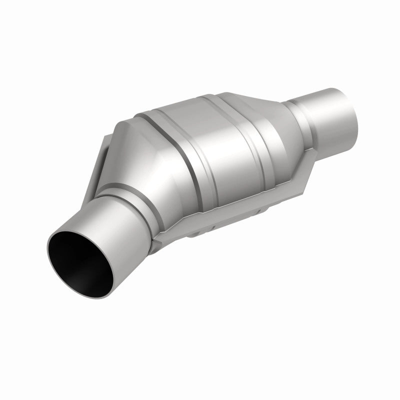 MagnaFlow Conv Univ 2.25in Inlet/Outlet Angled Offset/Center Calif OBDII - Burkken Auto Parts