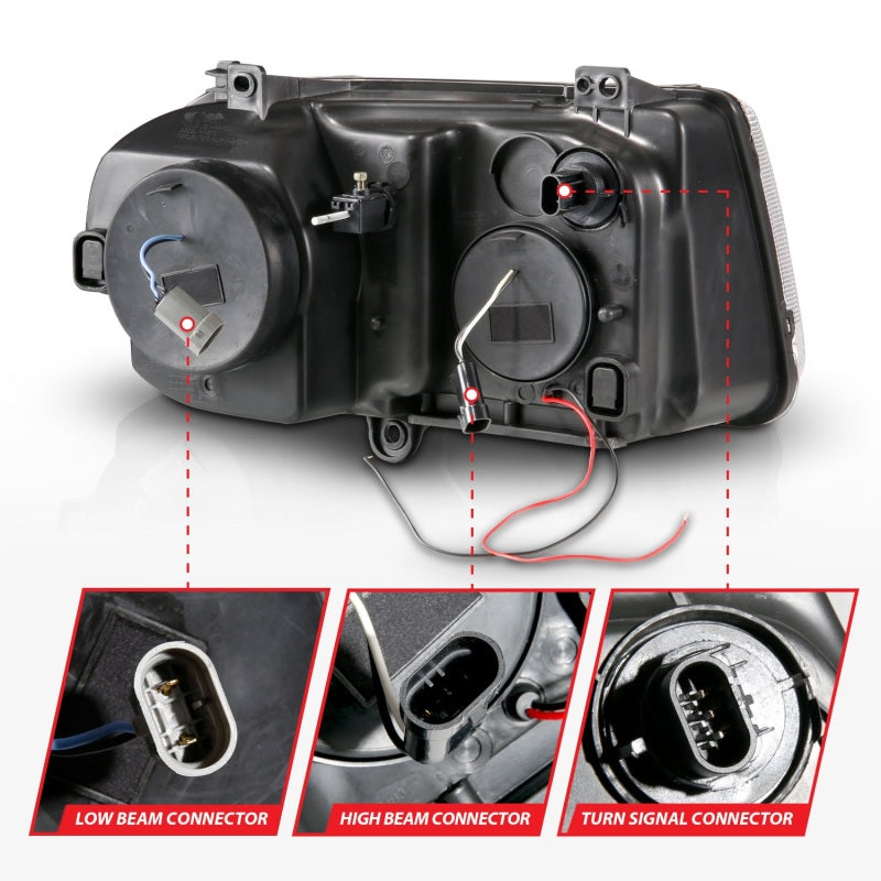 ANZO 2005-2010 Chrysler 300C Projector Headlights w/ Halo Chrome (CCFL) G2 - Burkken Auto Parts