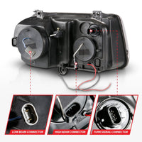 ANZO 2005-2010 Chrysler 300C Projector Headlights w/ Halo Black (CCFL) G2 - Burkken Auto Parts