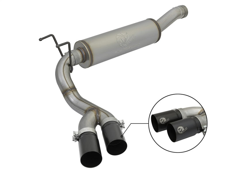 aFe Rebel Series 3-1/2in 409 SS Cat-Back Exhaust System w/Black Tip RAM 2500/3500 14-17 V8 6.4L - Burkken Auto Parts