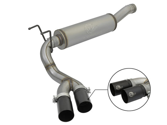 aFe Rebel Series 3-1/2in 409 SS Cat-Back Exhaust System w/Black Tip RAM 2500/3500 14-17 V8 6.4L - Burkken Auto Parts