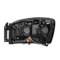 AlphaRex 06-08 Ram 1500HD NOVA LED Proj Headlights Plank Style Alpha Blk w/Seq Signal/DRL/Amber LED - Burkken Auto Parts
