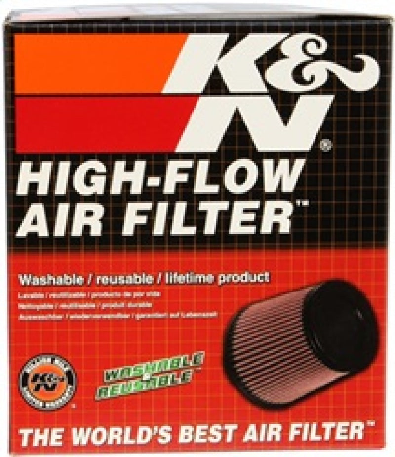 K&N Filter Universal Rubber Filter-Rd Tapered 3in Flange ID x 6in Base OD x 5in Top OD x 5.563in H - Burkken Auto Parts