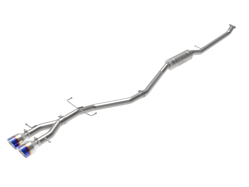 aFe Takeda 2.5in 304SS Cat-Back Exhaust System 17-20 Honda Civic SI Coupe L4-1.5L (t) - BL Flame Tip - Burkken Auto Parts