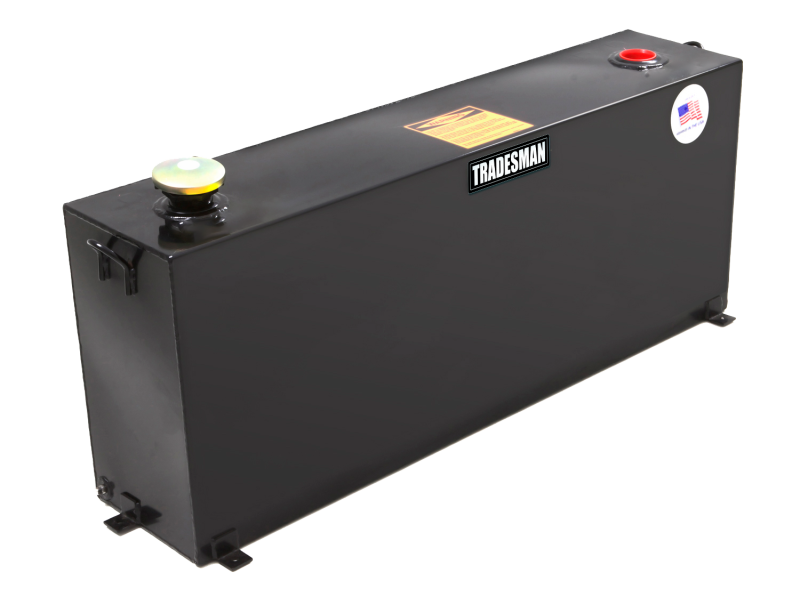 Tradesman Steel Rectangular Liquid Storage Tank (Full Size) - Black - Burkken Auto Parts