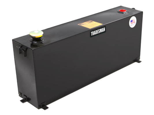 Tradesman Steel Rectangular Liquid Storage Tank (Full Size) - Black - Burkken Auto Parts