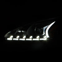 ANZO 2013-2014 Nissan Altima Projector Headlights w/ Plank Style Design Black - Burkken Auto Parts