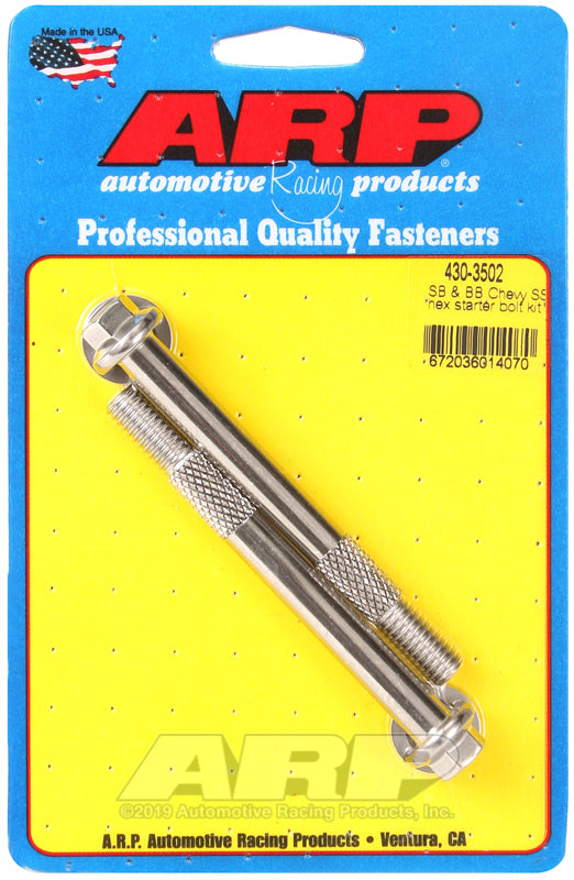 ARP SB & BB Chevy 3/8 Hex SS Pro Stock Starter Bolt Kit - Burkken Auto Parts